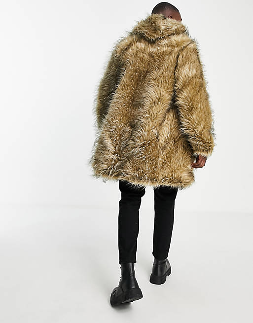 Urbancode Faux Fur Longline Hooded, Jones New York Petite Textured Faux Fur Coat With Hood