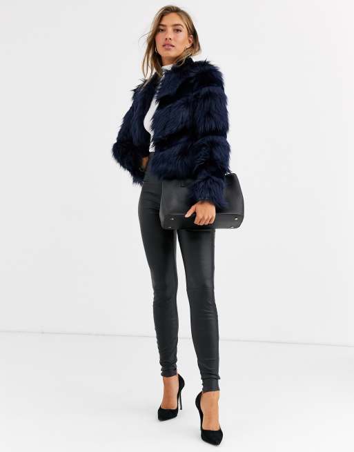 Urbancode short coat clearance in faux fur mix