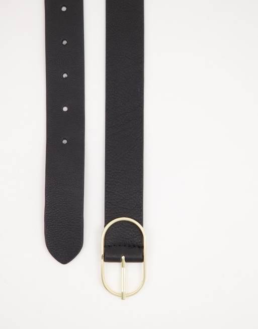 , Urban Code Wide Buckle Belt. SMALL Urbancode suede leather belt in black | ASOS main image 2