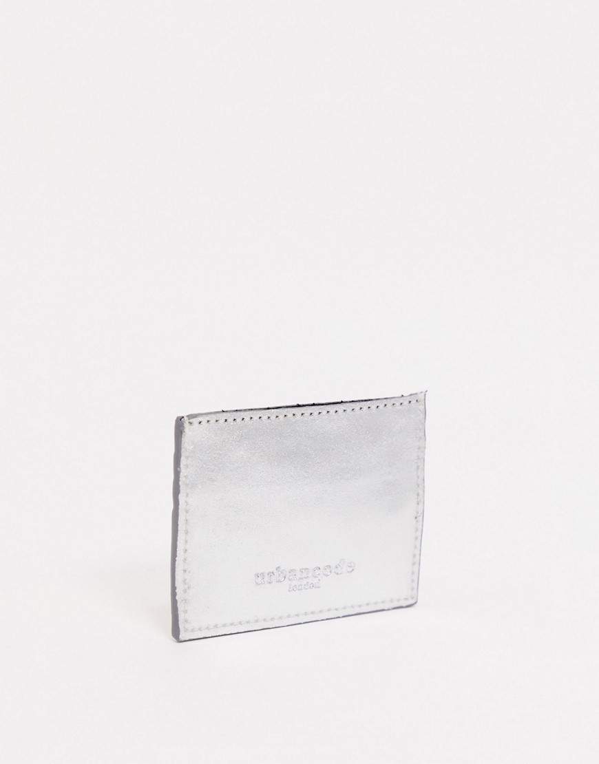 Urbancode leather card holder in metallic combo-Multi