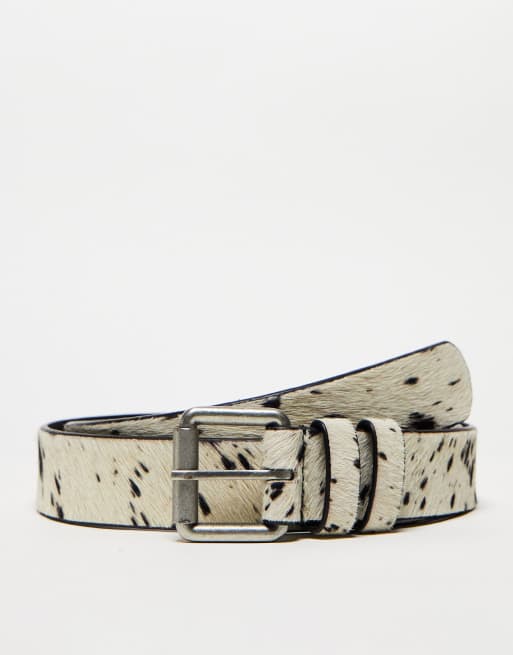 Urbancode - Leren riem met neutrale dierenprint 