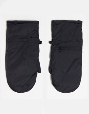 Urbancode padded mittens in black