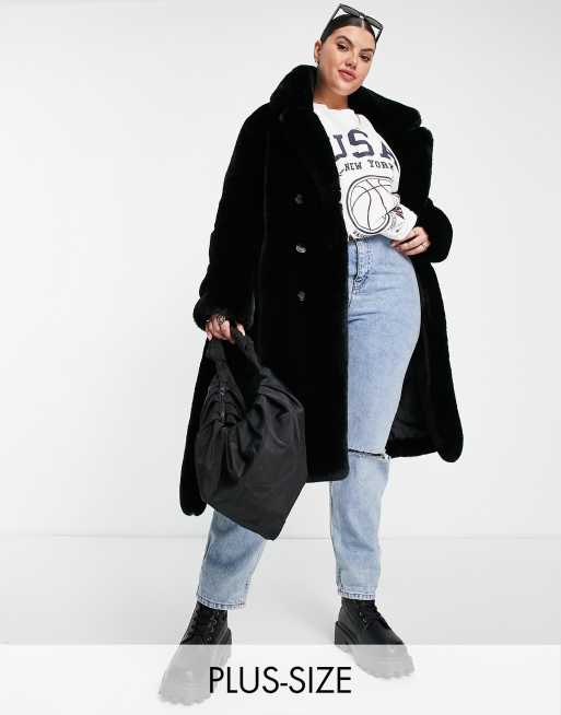 Urbancode Plus - Trenchcoat van imitatiebont