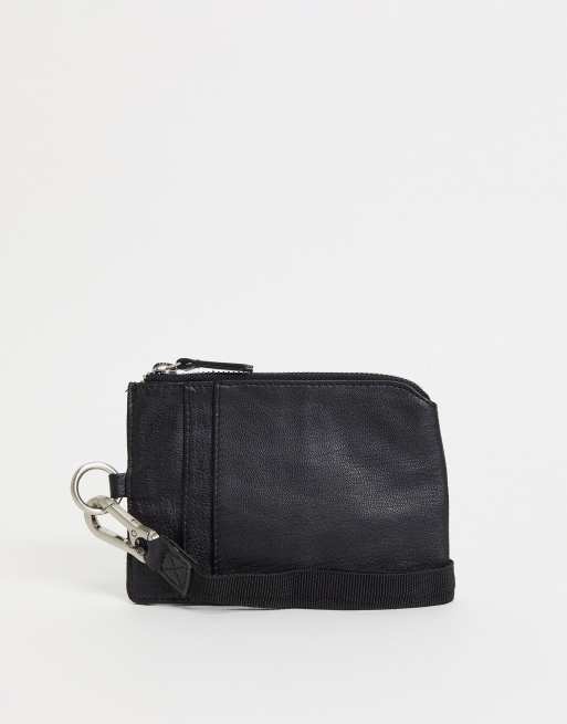 Urbancode - Porte-feuille zippé en cuir avec sangle