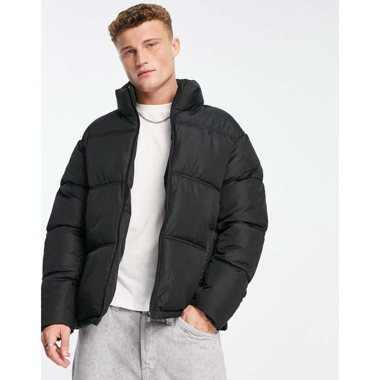 Black hoodless shop jacket