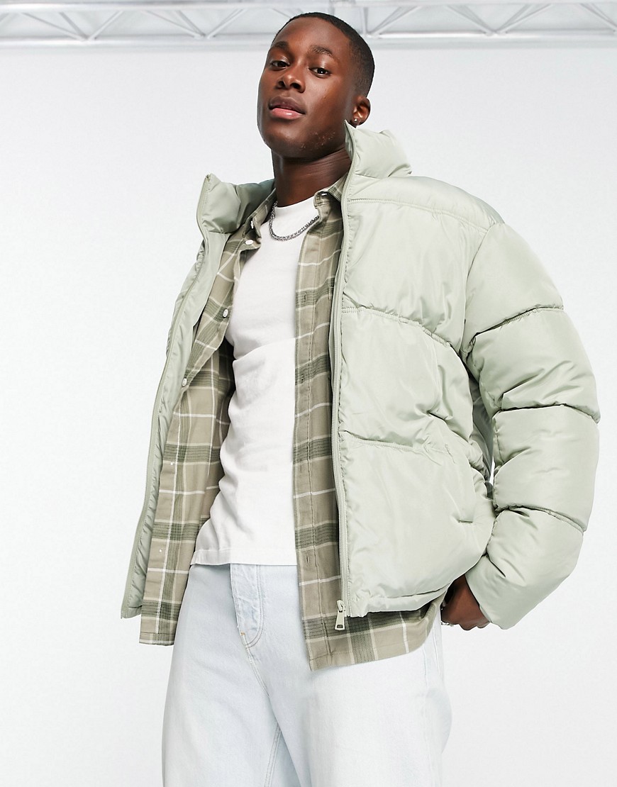 Urbancode puffer jacket in sage-Green