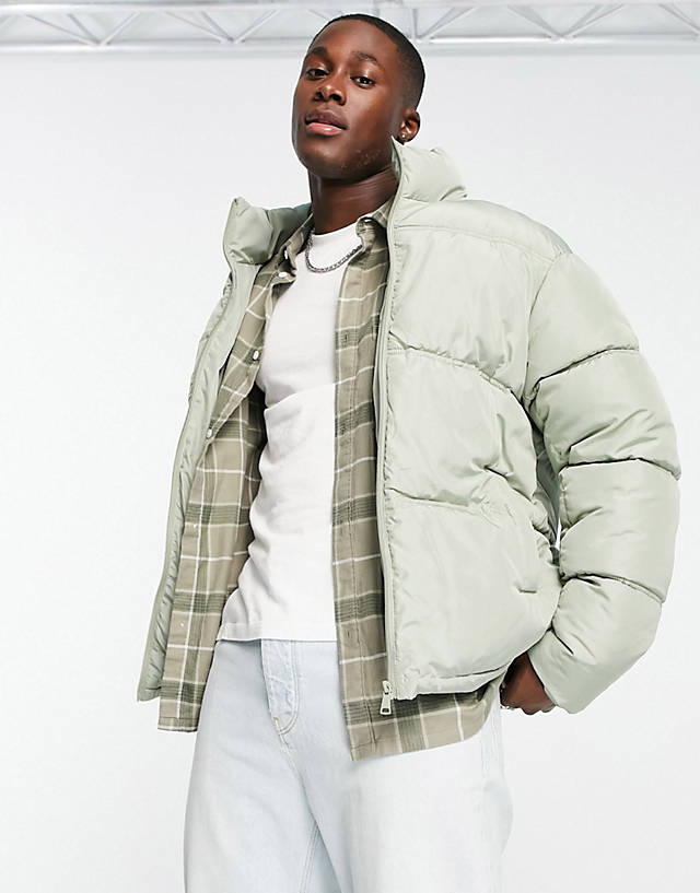 Urbancode - puffer jacket in sage