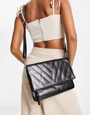 Urbancode quilted crossbody bag in black