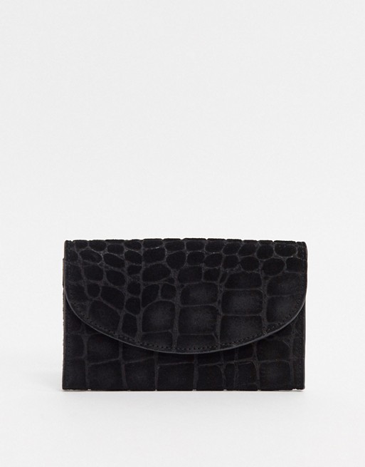Urbancode real leather and suede foldover purse