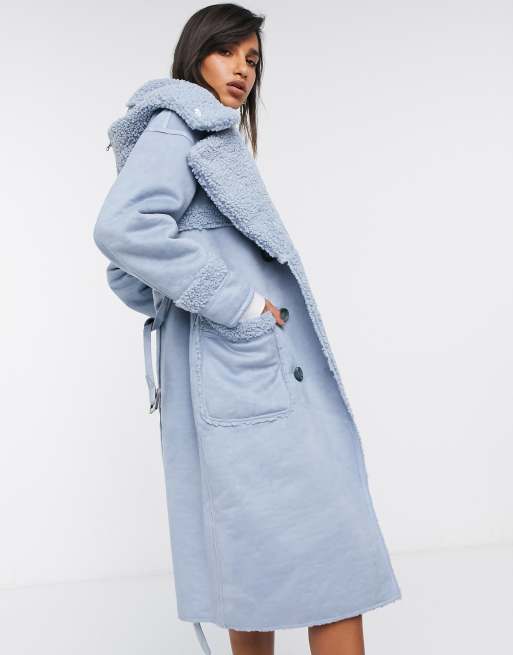 Manteau bleu outlet ciel