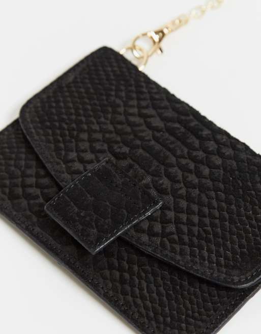 Urbancode small leather cross body purse bag in black