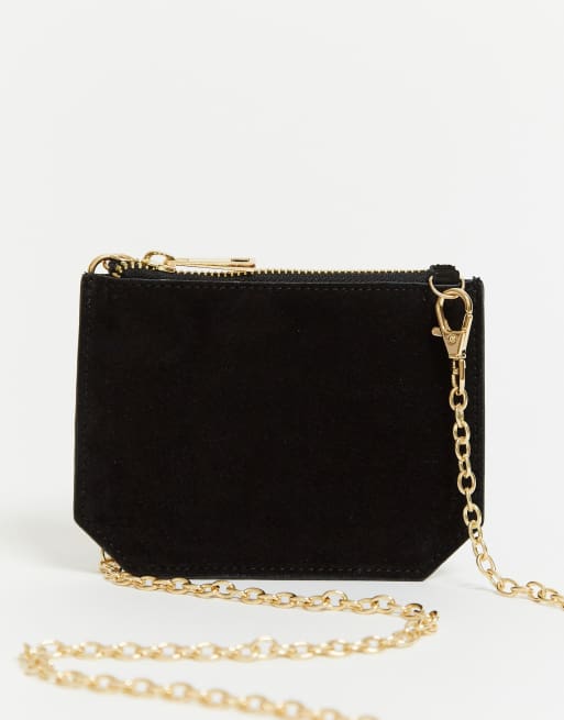 Urbancode small leather cross body purse bag in black