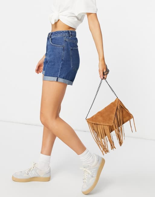 Urbancode suede cross body detachable fringed bag in tan, 4 of 4