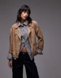 [Urbancode] Urbancode suede drop arm slouchy jacket in sand-Neutral 6 Sand