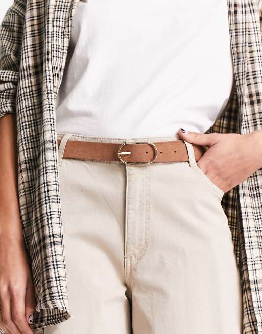 Urbancode suede leather belt in tan | ASOS