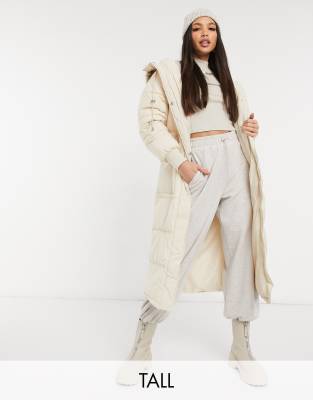 long padded coat cream