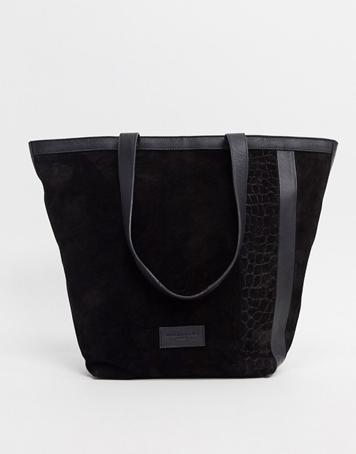 Urbancode - Tote bag en cuir véritable et daim | ASOS