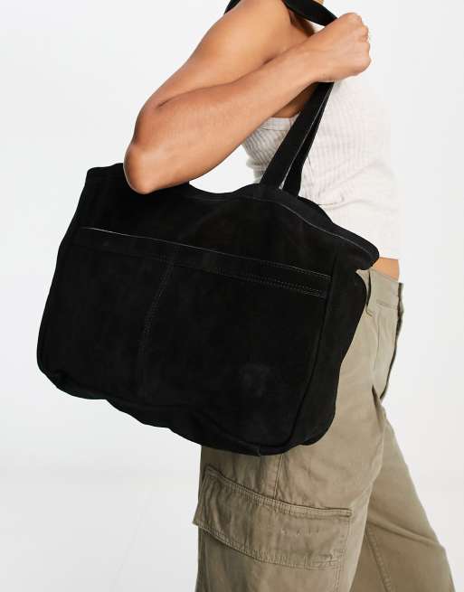 Urbancode - Tote bag en daim - Noir