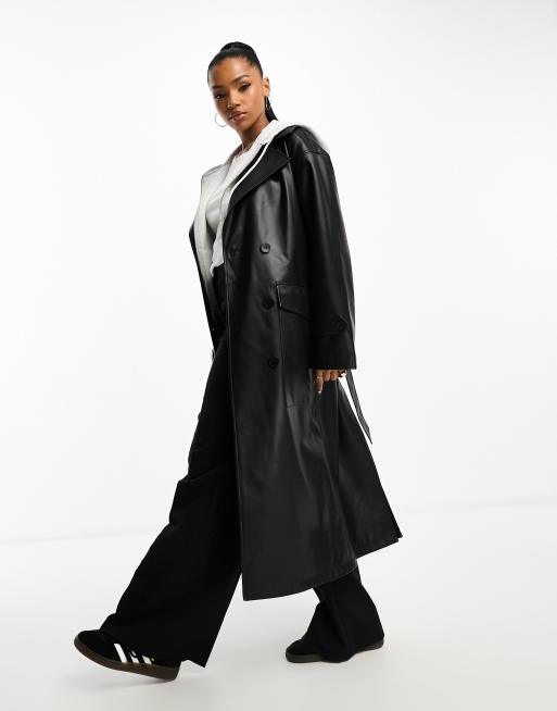 Urbancode - Trench-coat en similicuir - Noir