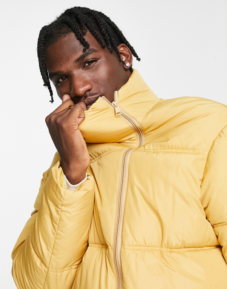 Urbancode wrap puffer jacket in yellow