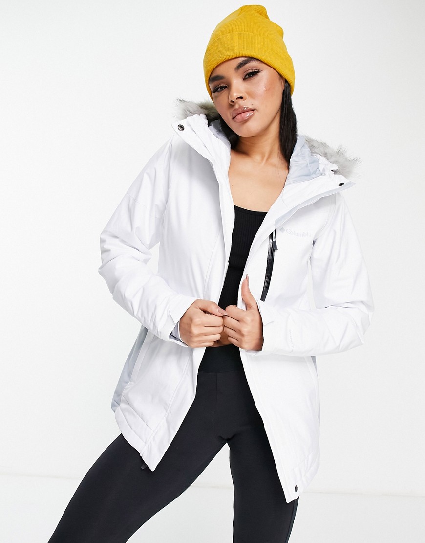 Утепленная лыжная куртка белого цвета Columbia Ava Alpine-Белый