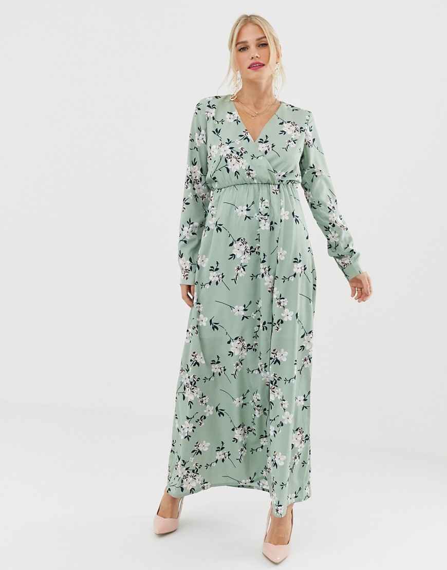 Uttam Boutique - Lange jurk met 3/4-mouwen en bloemenprint-Multi