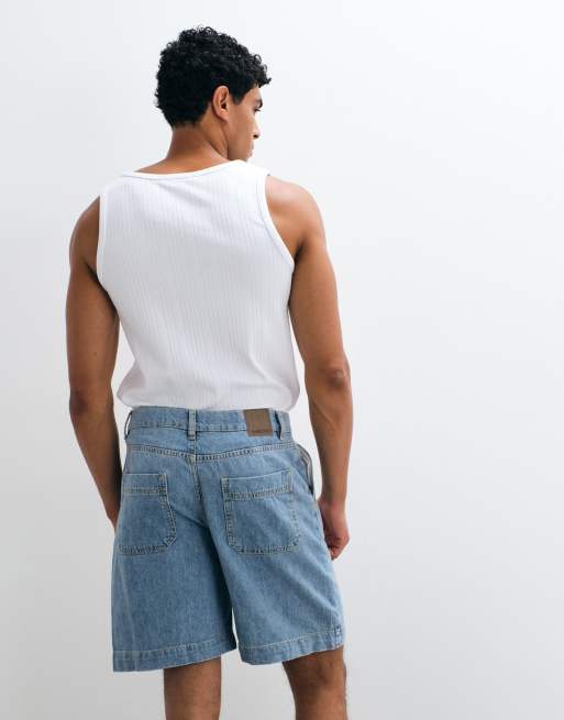 Utvalda lätta denimshorts i ljusblått, 5 av 5