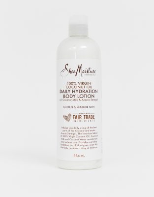 фото Увлажняющий лосьон для тела со 100% кокосовым маслом shea moisture 384 мл-бесцветный