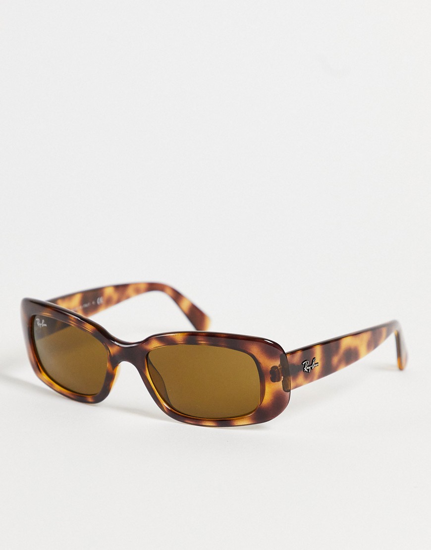 фото Узкие солнцезащитные очки rayban 0rb4122-коричневый цвет ray-ban