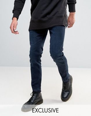 фото Узкие укороченные джинсы с необработанным низом mennace-черный
