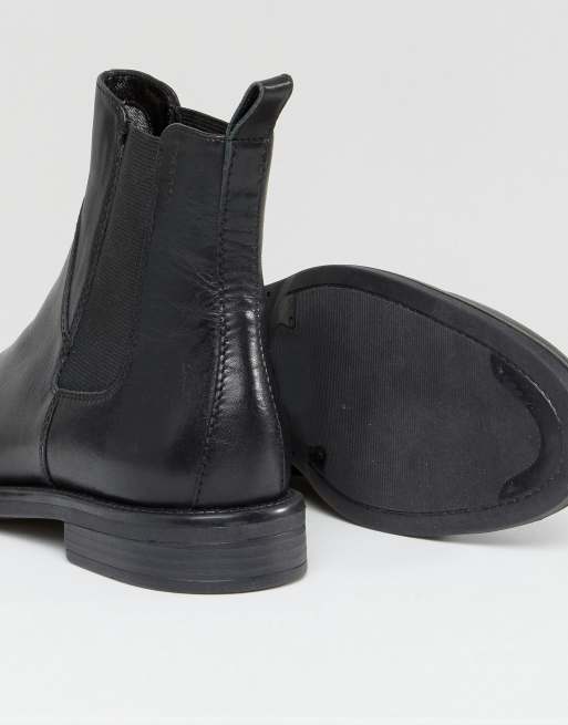 Amina black 2024 leather boots