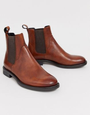 amina cognac leather boots