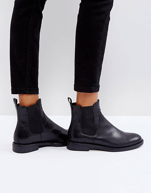 kapsel inch flauw Vagabond Amina chelsea boots in black leather | ASOS