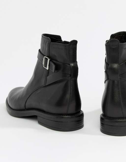 Amina Leather Buckle Ankle Boots | ASOS