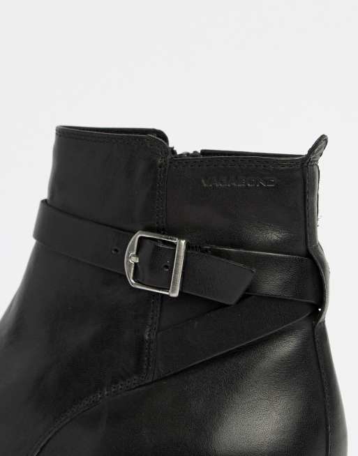 Vagabond amina leather 2025 buckle ankle boots