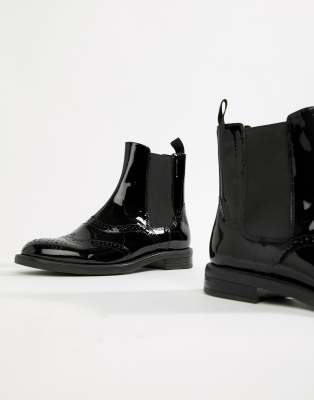 vagabond amina patent leather brogue chelsea boot