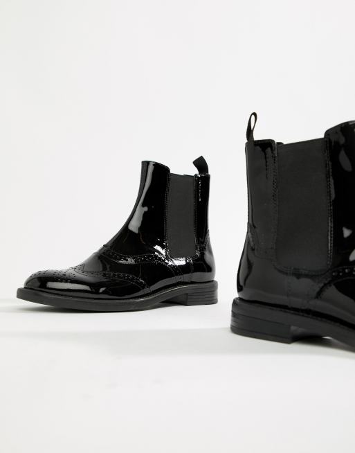 Vagabond amina patent leather brogue chelsea boot sale