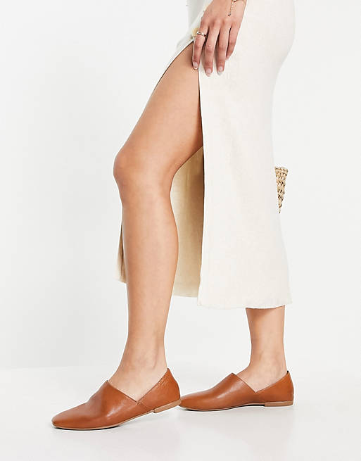 Vagabond Ayden slip on leather shoes in tan