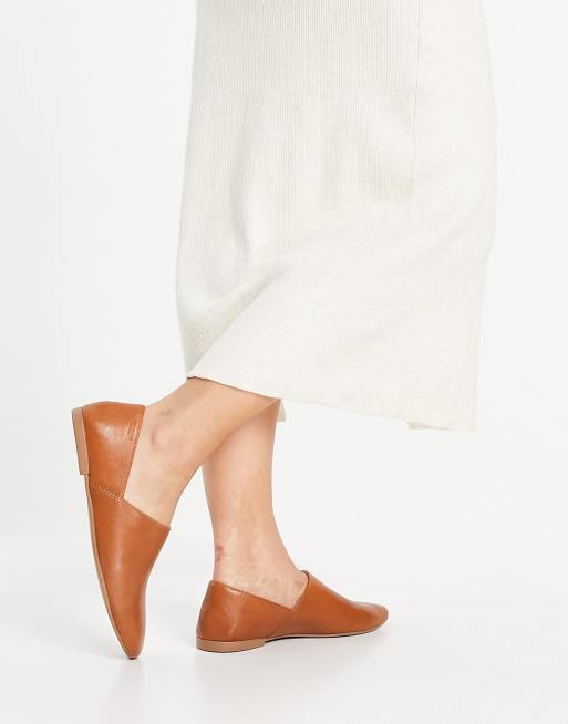 Vagabond Ayden slip on leather shoes tan | ASOS