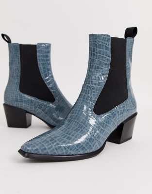 blue croc boots