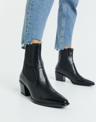 Details about   Vagabond Betsy Pointed Toe Block Heel Chelsea Boot In Black Size US 5-11