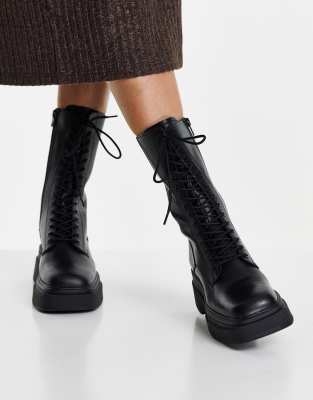 ladies flatform boots