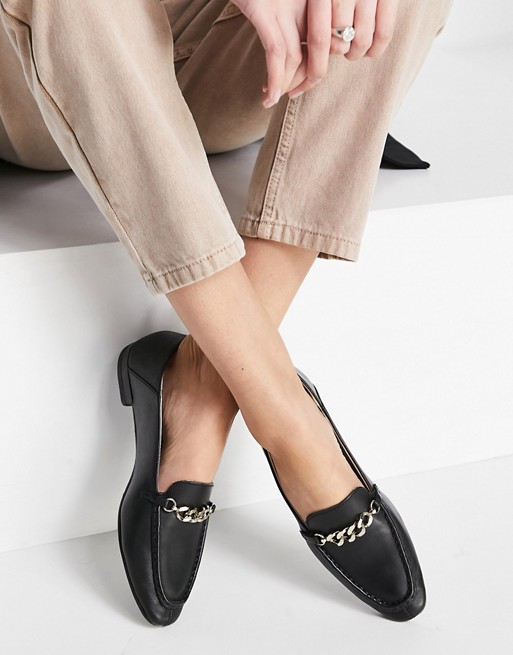 Vagabond Cleo snaffle leather loafers in black