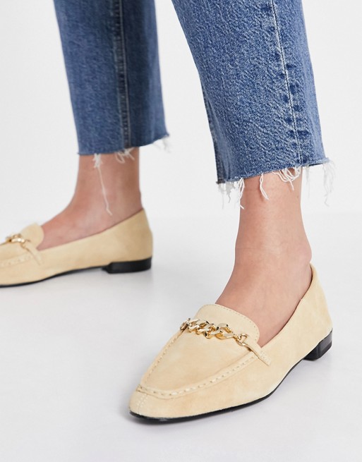 Vagabond Cleo snaffle leather loafers in butter yellow