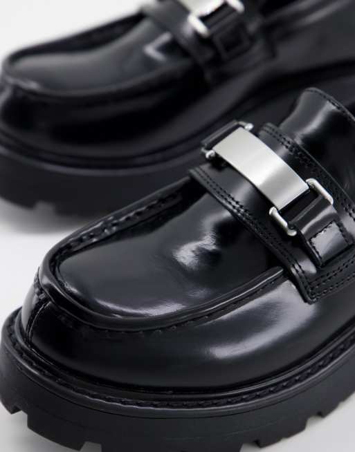 Vagabond – Cosmo 2.0 – Flache Loafer mit dicker Sohle aus schwarzem Leder, 2 von 4