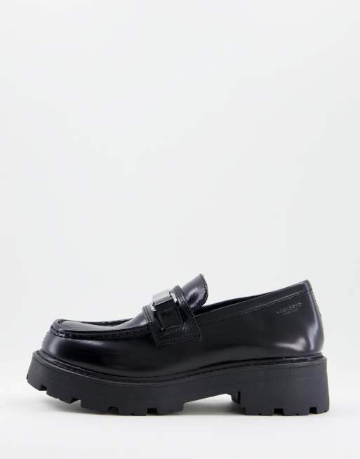 Vagabond - Cosmo 2.0 - Flade chunky loafers i sort læder, 4 af 4