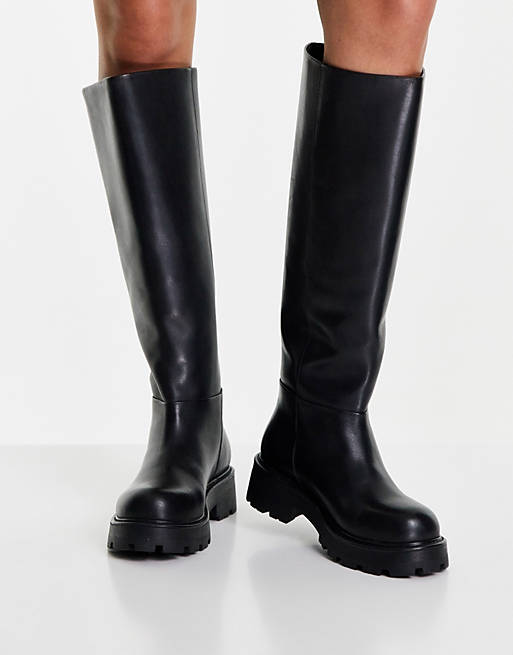 Vagabond Cosmo 2.0 knee high leather boots in black