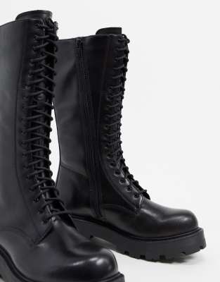 chunky calf boots