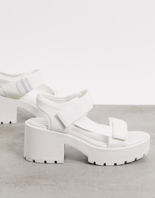 Vagabond Dioon chunky sporty heeled sandals in white