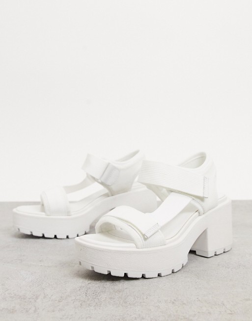Vagabond Dioon chunky sporty heeled sandals in white